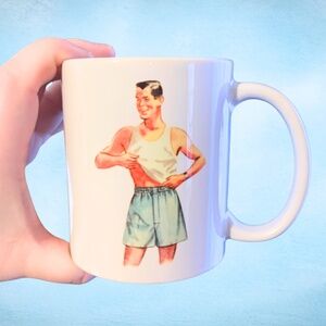 NEW Funny 11 oz Men in Their Underwear Vintage Inspired HANDMADE